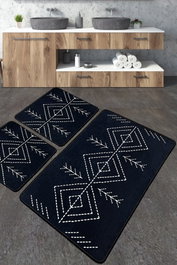 Mijölnir Juego de alfombrillas de baño Lau Multicolor 3 piezas